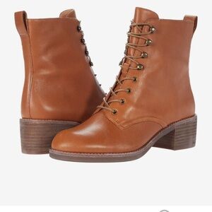 New madewell patti lace up boot in English saddle size 8.5